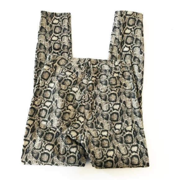 Good American Women’s 26 2 Good Legs High Rise Snake Reptile Print Skinny Jeans - Picture 6 of 7